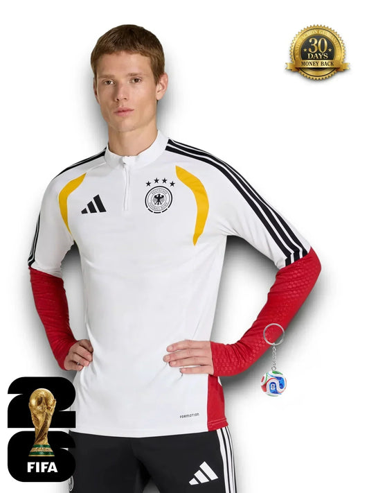 Germany World Cup 2026 Half-Zip Training Suit Set White