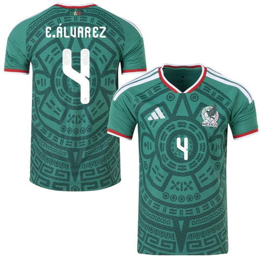 Mexico Home E.ÁLVAREZ 4 Authentic Player Shirt 2026 World Cup