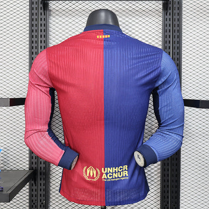 Barcelona Home Player Jersey X Travis Scott - Long Sleeve