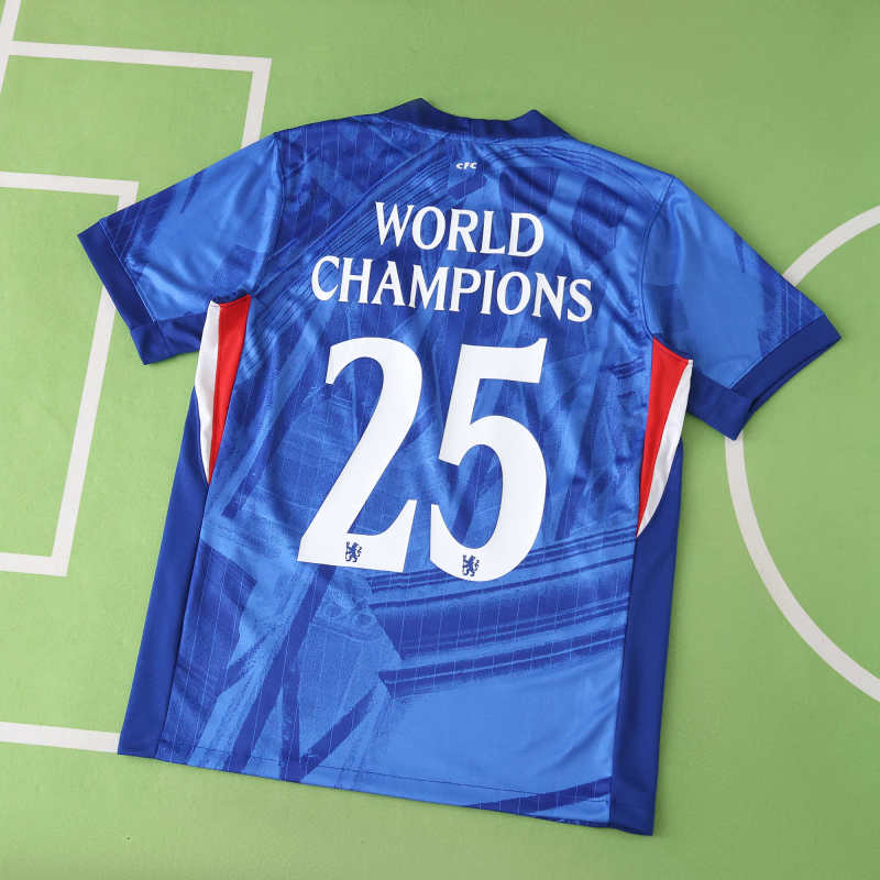 Chelsea Player Jersey Home 25/26 with World Champions 25 printing